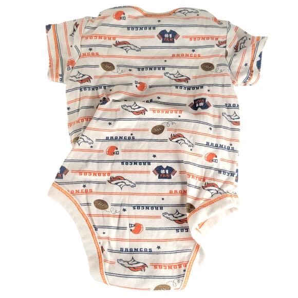 Baby 0-3M Bodysuit Lot of 4 NFL Denver Broncos & Patterned Football Blue Orange - Picture 6 of 16